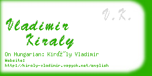 vladimir kiraly business card